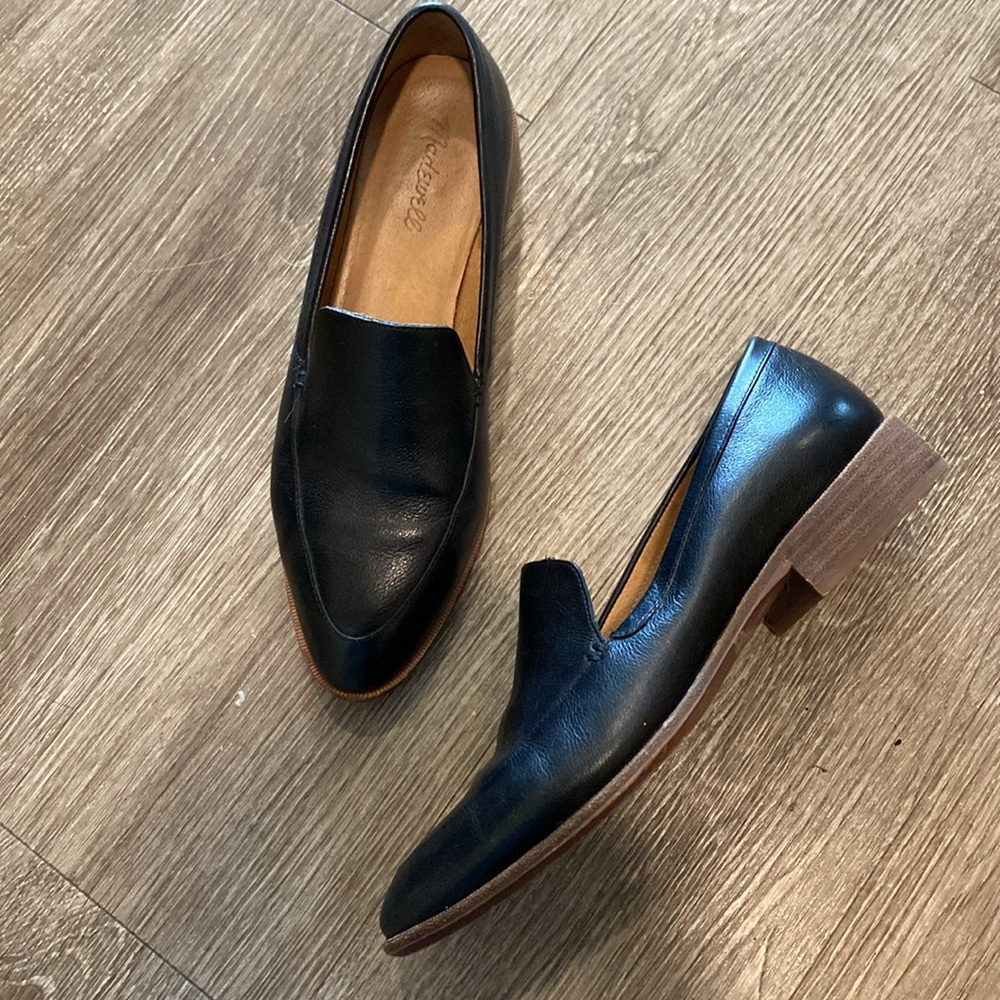 Madewell Black Leather Loafers